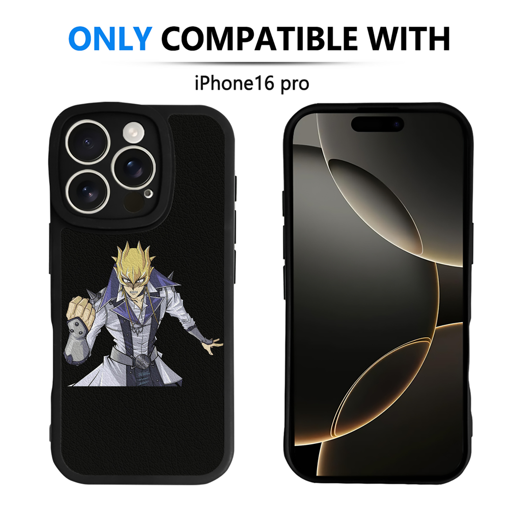（画像用） 遊☆戯☆王 Yu-Gi-Oh! 【iPhone 16シリーズ対応】シリコンスマホケース（レザー調） 材質：シリコン
